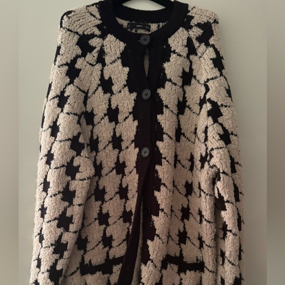 MANGO Houndstooth Cardigan size M - Picture 6 of 9